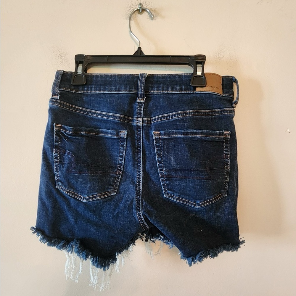American eagle high rise shortie Distressed jean shorts size 2 - Picture 2 of 5